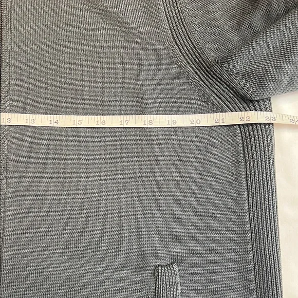 Banana Republic Sweater 100% Wool XL Full Zip Mock Neck Preppy Business Casual